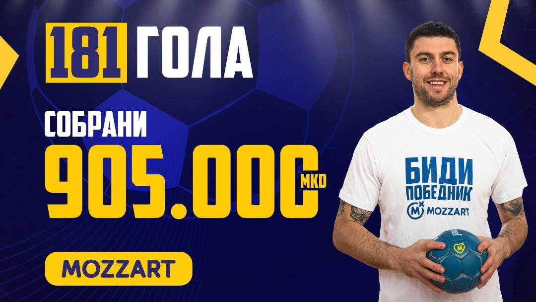Mozzart и ракометарите собраа 905.000 денари кои ќе бидат наменети за хуманитарни цели